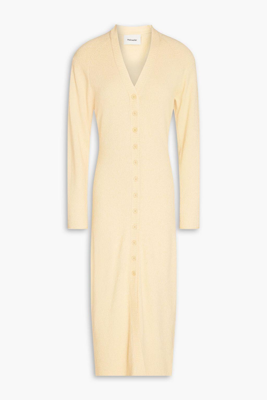 트리에스테 부클 니트 미디 드레스