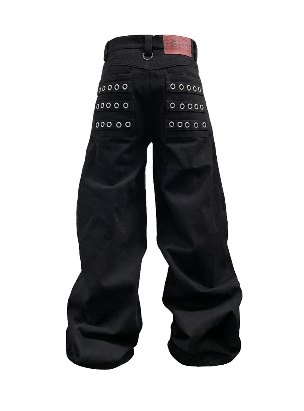 [PCCVISION] Button Black Jeans