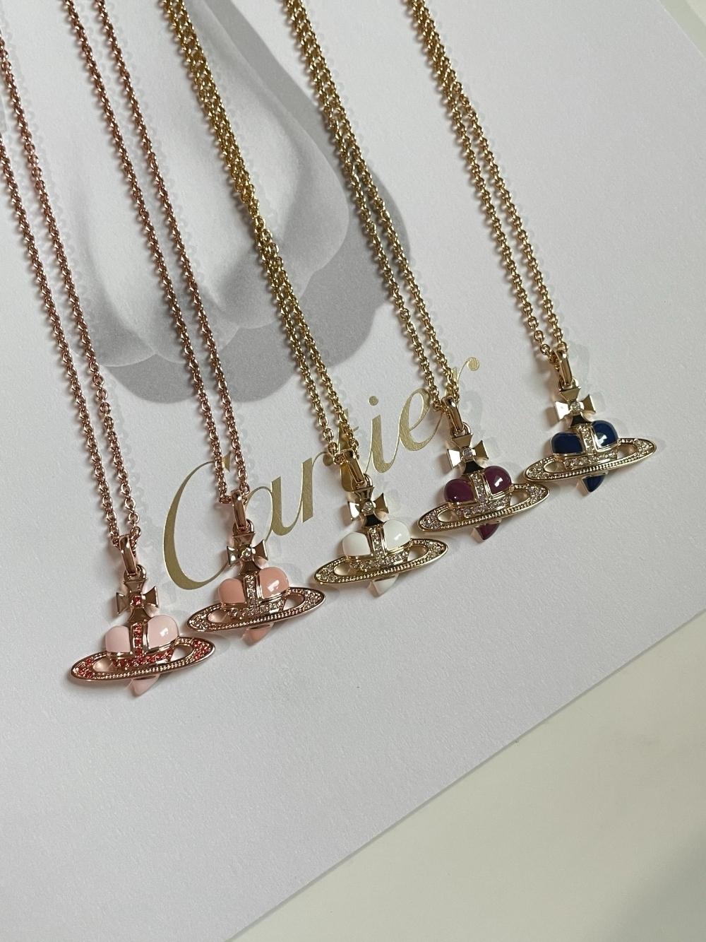 비비안웨스트우드 디아망떼 하트 목걸이