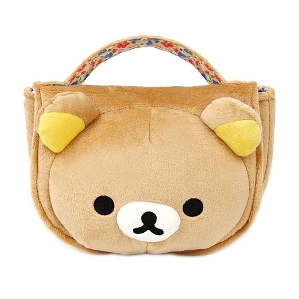 리락쿠마 얼굴 토트 파우치 / 캐릭터 화장품 미니 보조 가방