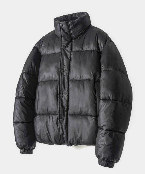 엑스컨테이너(EXCONTAINER)  [리뉴얼ver.] 투웨이 하이넥 숏 패딩 (BLACK) - 사이즈 & 후기 | 무신사