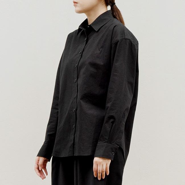 [오브젝트웨어] 플레인 셔츠 BASIC WOMAN black (기획상품)