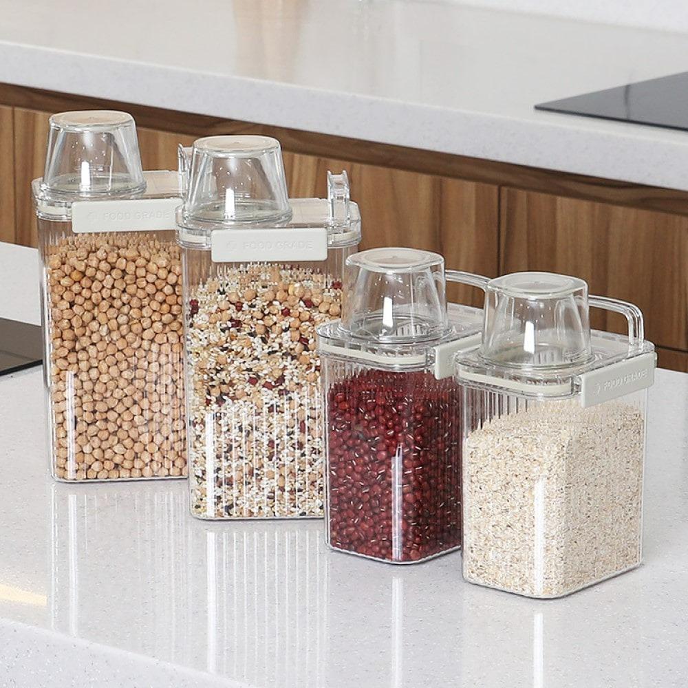 투명 밀폐 잡곡통 1+1