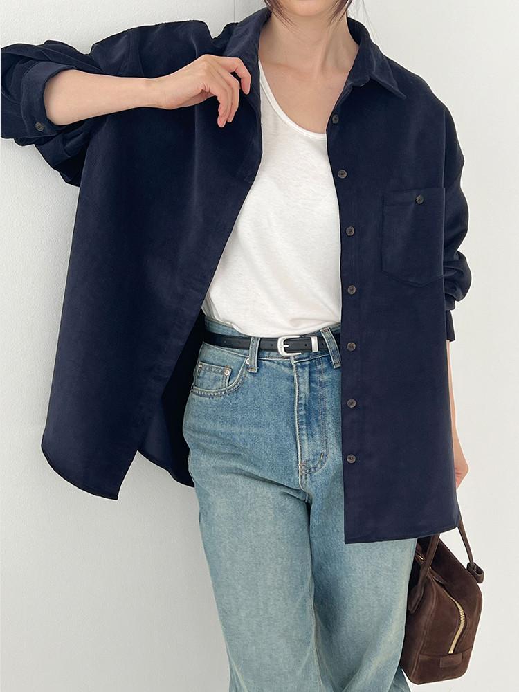 옥토버 오버핏 코듀로이 셔츠 / Wruf 골덴남방 코듀로이남방 루즈핏셔츠 겨울남방