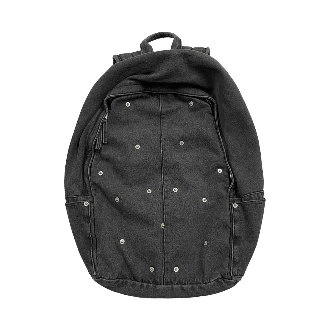 TCM rivet denim backpack (black)