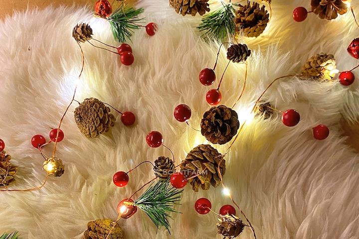 크리스마스트리 오너먼트장식 포토존 전구홈파티 벽트리 파티용품 데코 갈란드 가랜드