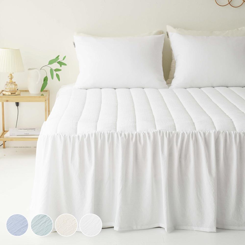 마이크로모달 워싱 누빔 침대스커트 4color