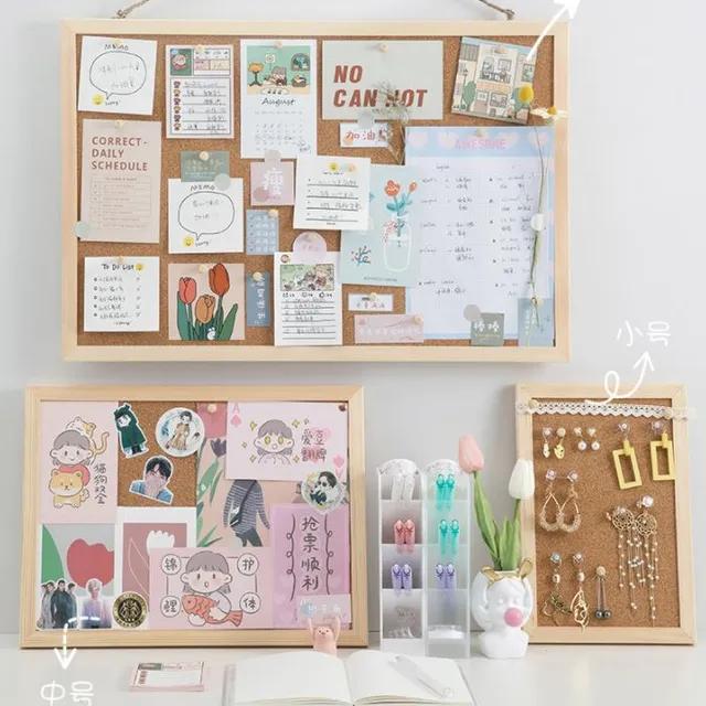 [당일배송]코르크보드 1+1+1 탁상용 엽서 스케줄게시판 사진걸이 기념일걸이 악세사리보관함