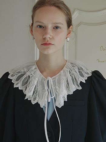 [윤승아,박소담착용]Kelly Ruffled Neck Collar_2 Color