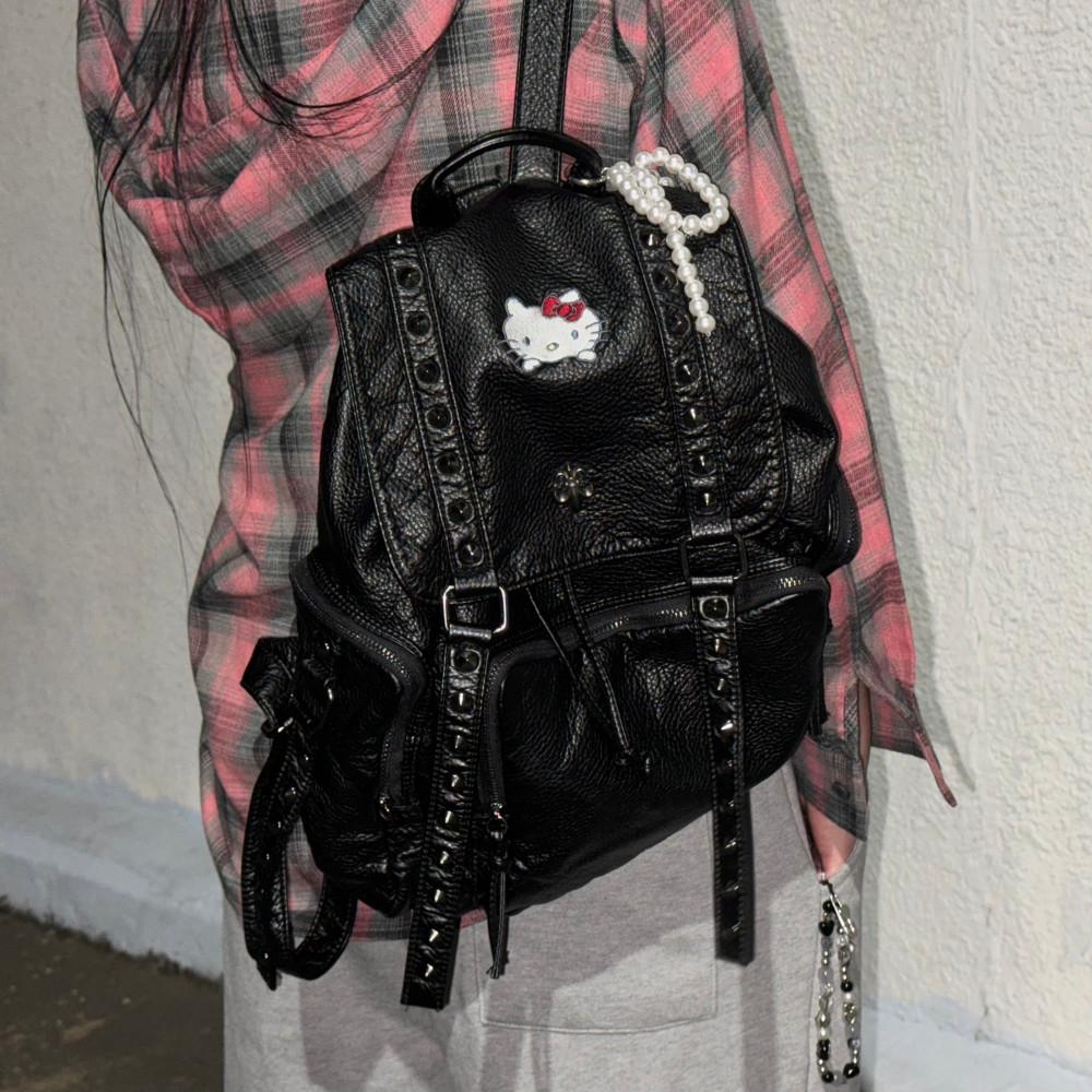 애스크홀 가죽 데일리 백팩 데일리 여행 보부상 가방 여성