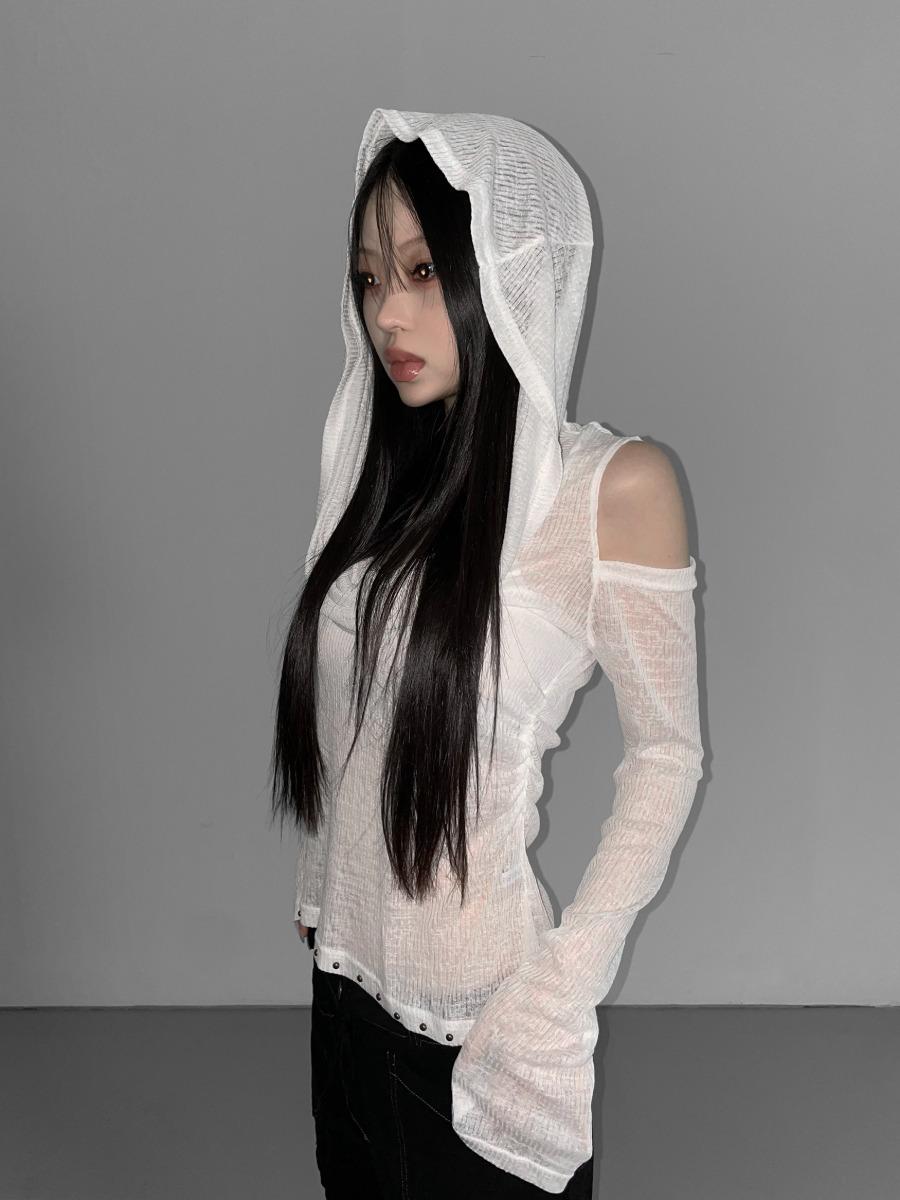 iris drape hoodie knit (3 color)