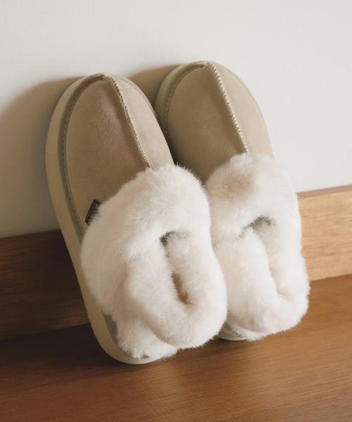 CLOUDY FLATFORM FUR SLINGBACKS - 6 colors
