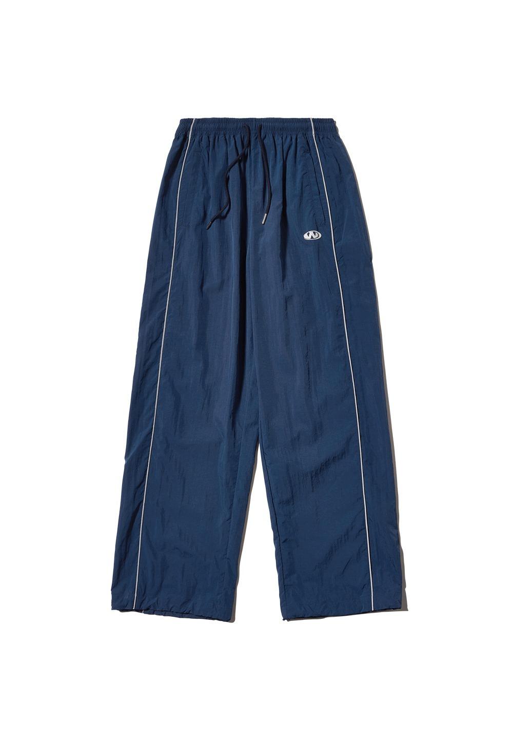 Track logo piping wide pants - LIGHT NAVY