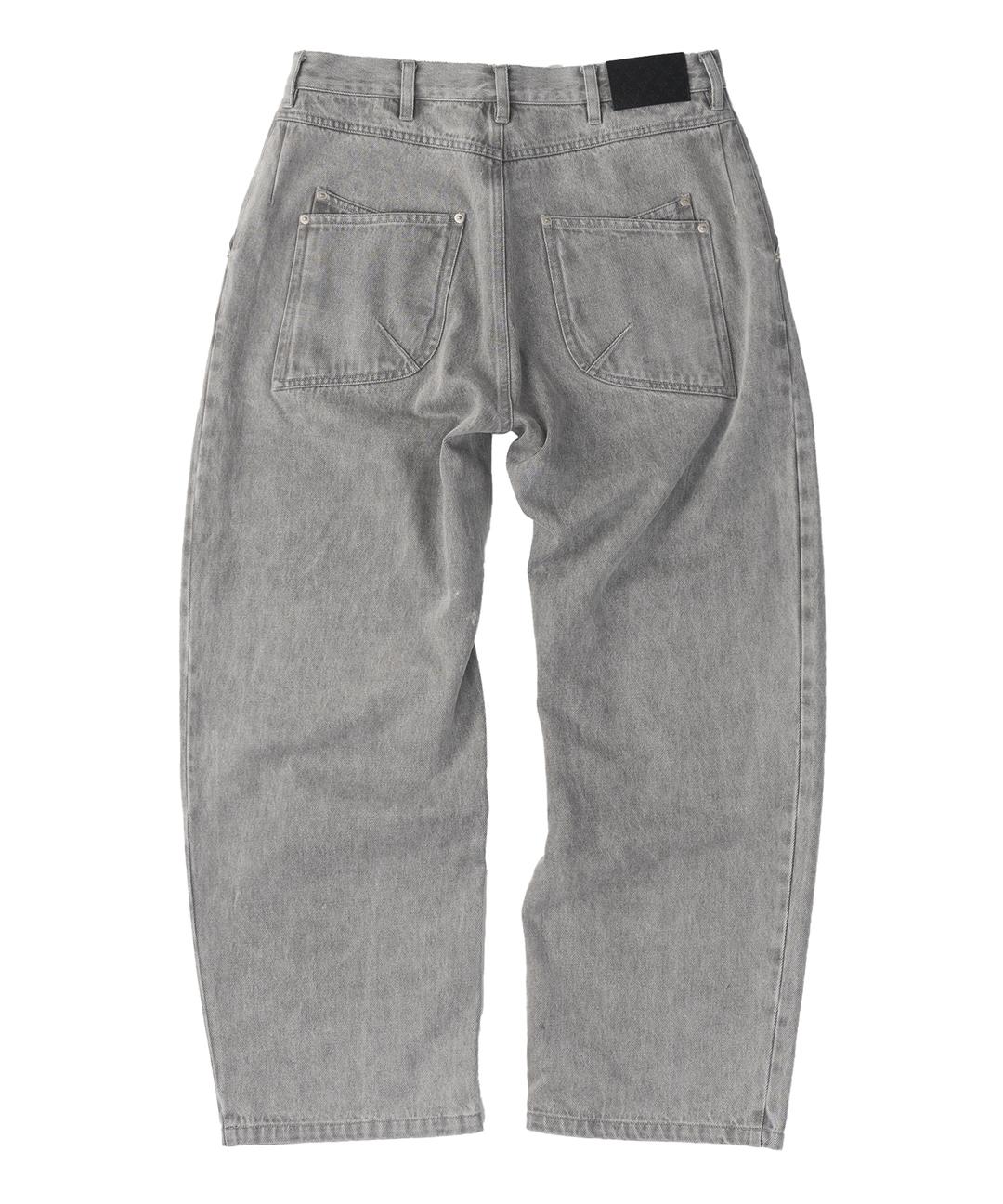 [10/15 예약 배송] OUTSEAM CURVED DENIM PANTS [GREY]
