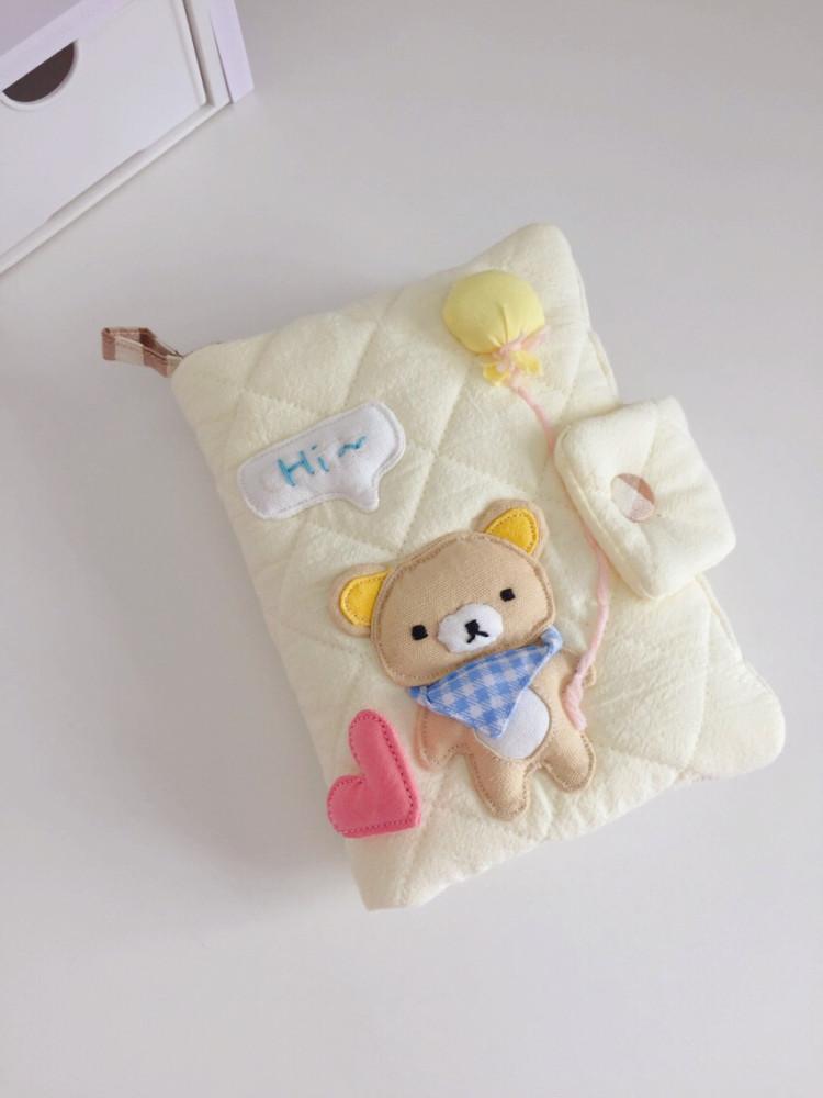 엔젤넘버 리락쿠마 버터 컬러 핸드메이드 북커버