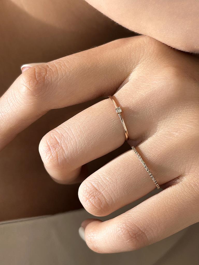 심플 원 다이아 반지