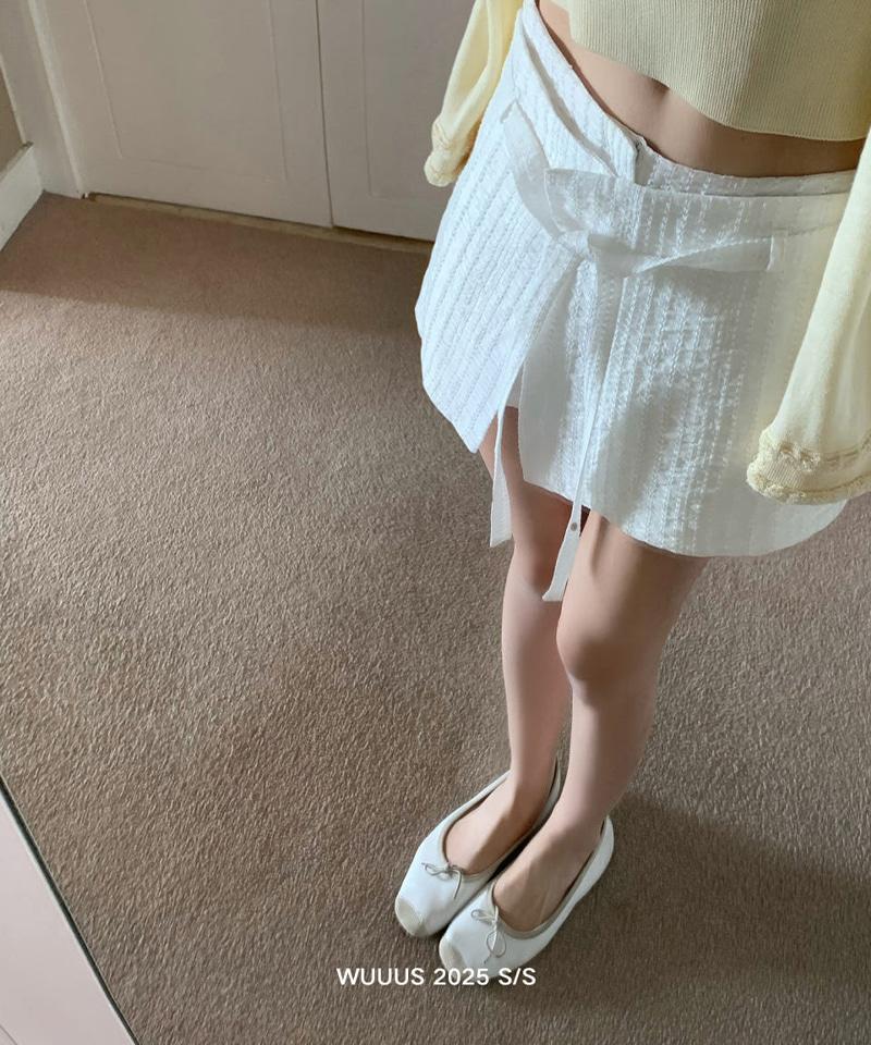 모달 자카드 랩 팬츠스커트