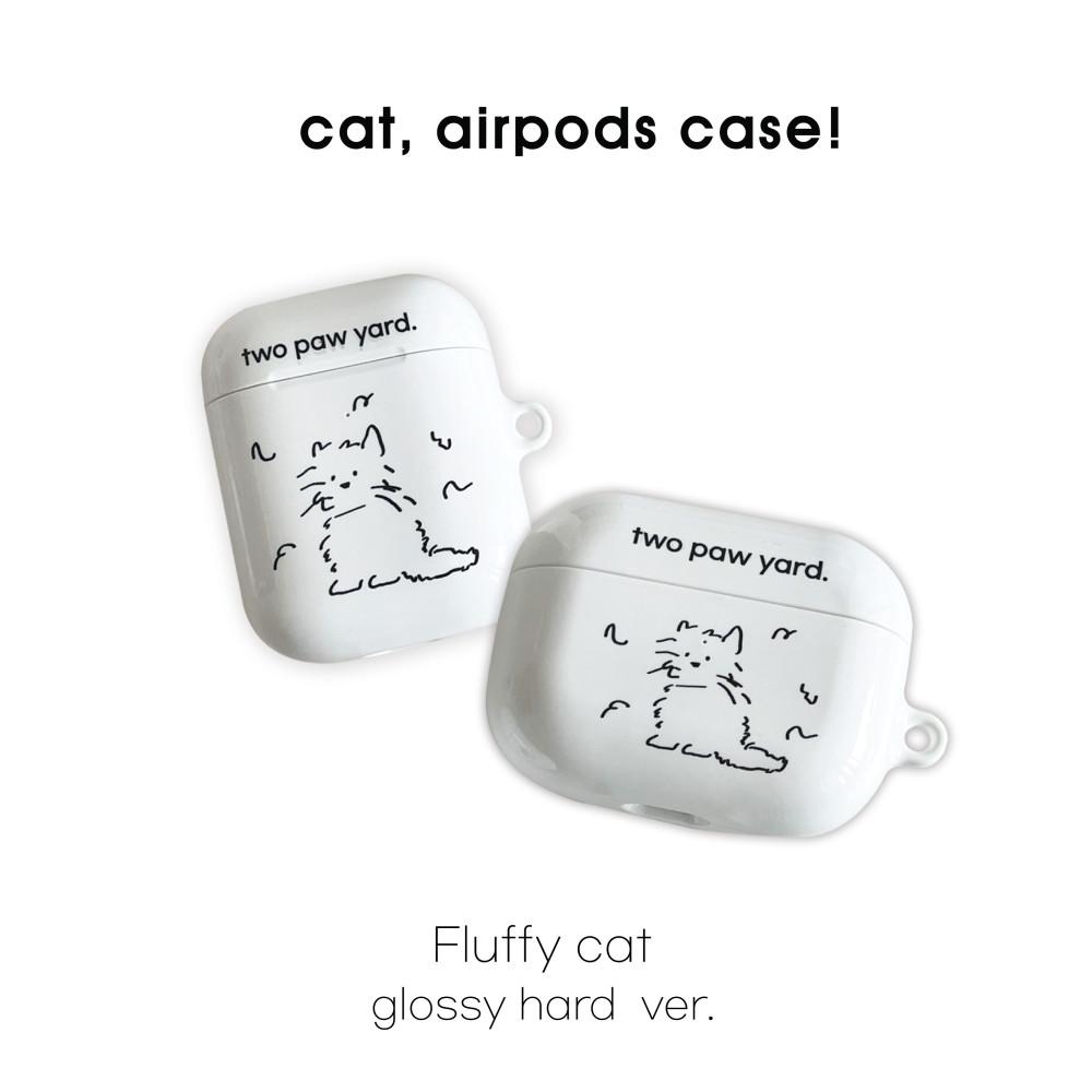 Fluffy cat airpods case