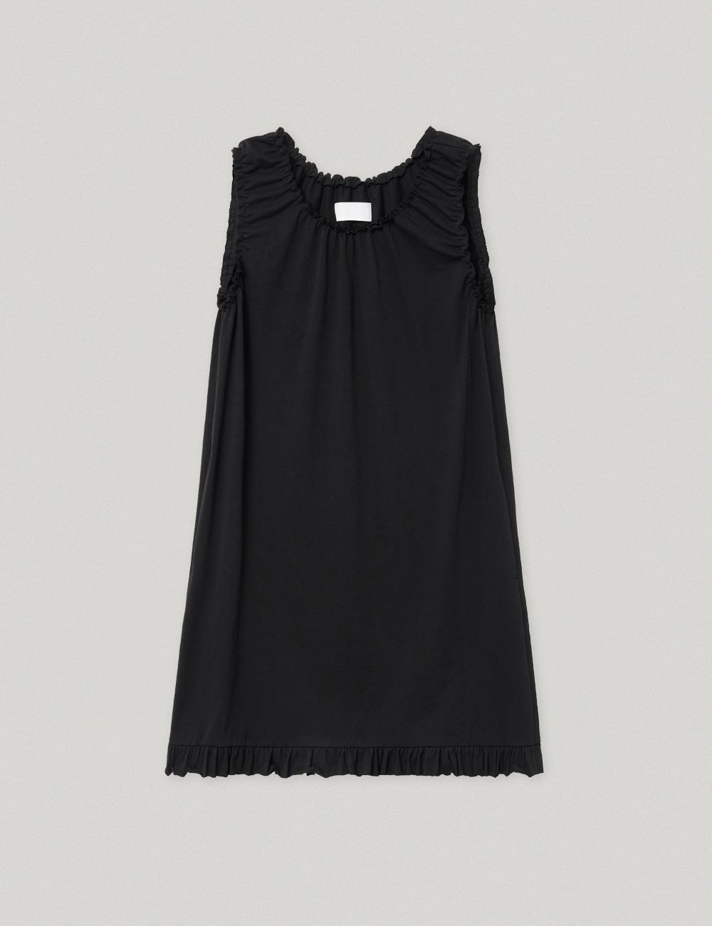 Amélie Shirring Cotton Dress_Black *7/21 출고