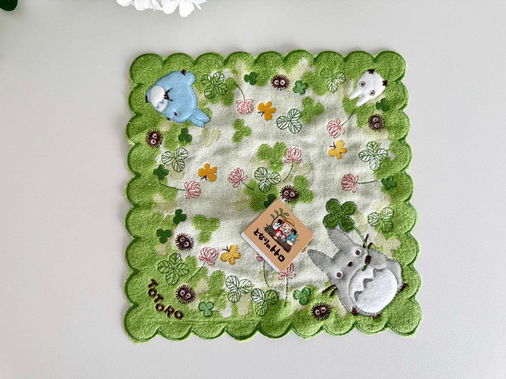 지브리 토토로 미니타월 찾았다 네잎클로버 미니수건 손수건