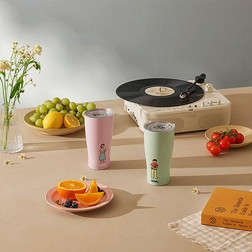 써모스X제로퍼제로 파스텔 소프트 콜드컵 JDE-601KLC 600ml