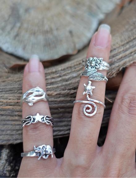 [MOON SILVER]프랜즈 실버 토우링 새끼반지 (6종)Silver 925 애끼반지