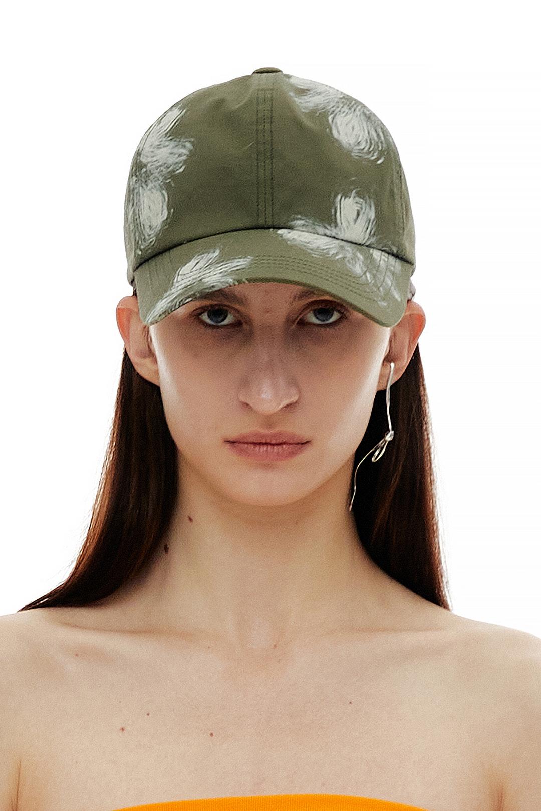FLOWER BRUSH BALL CAP / KHAKI