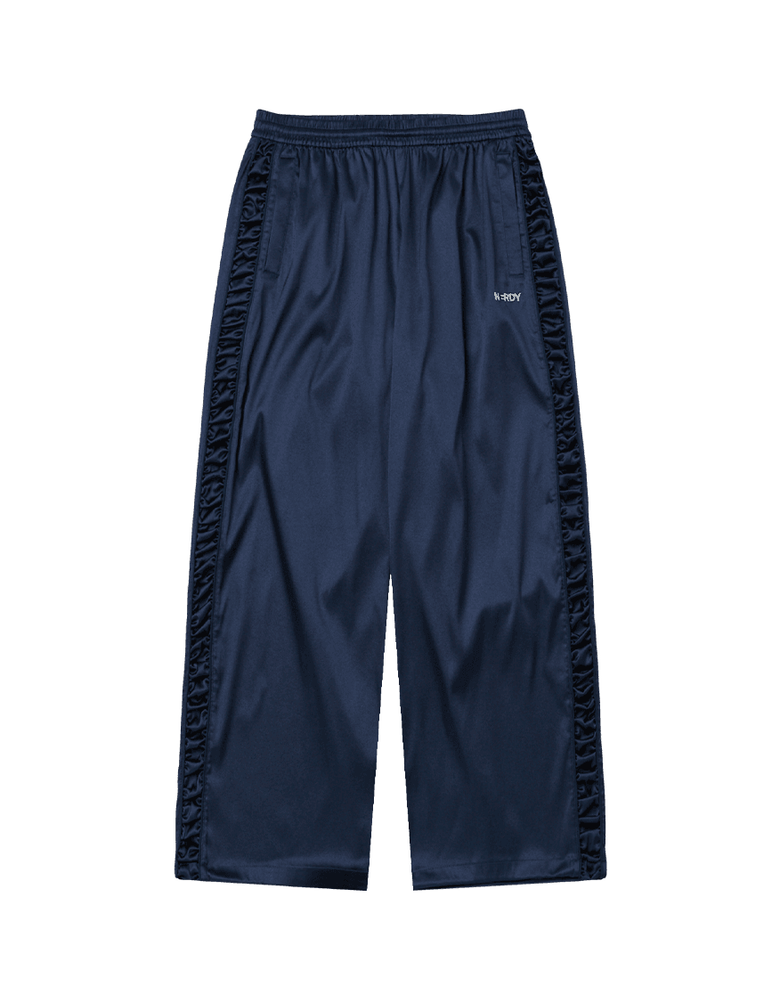 우먼스 새틴 트랙 팬츠 네이비