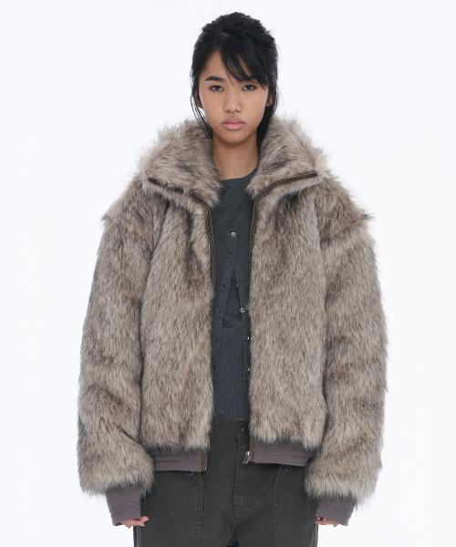 Fur Jacket Grey