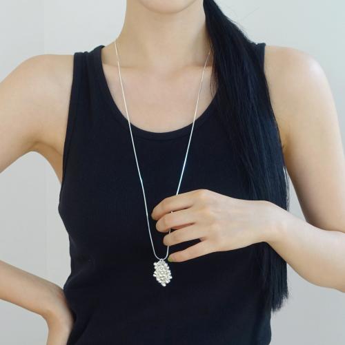 Silver Cluster Necklace
