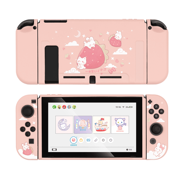 GeekShare Strawberry Bunny Protective Case - Nintendo Switch Protective Case