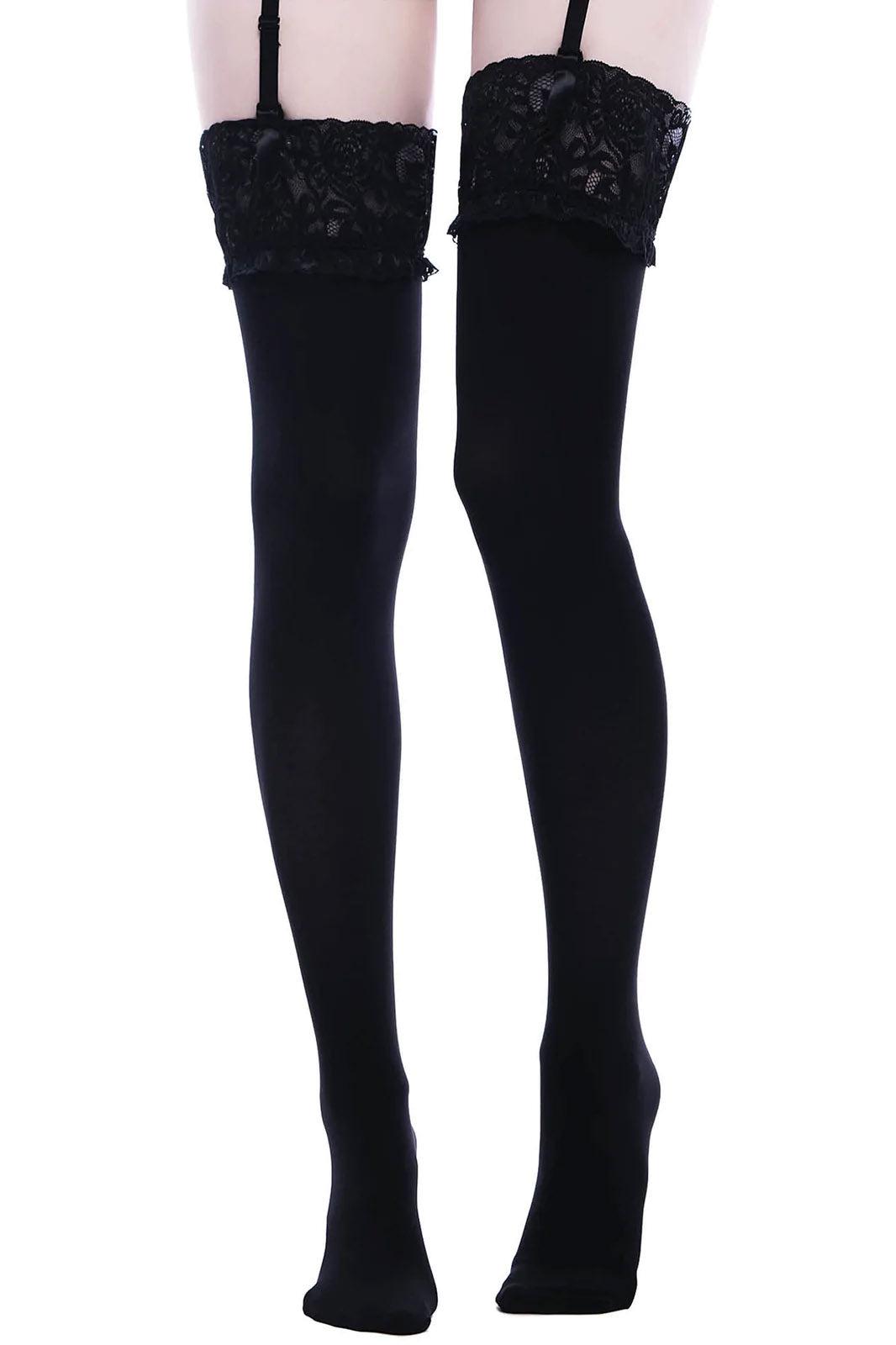 Stop Staring Thigh High Socks - S-XL