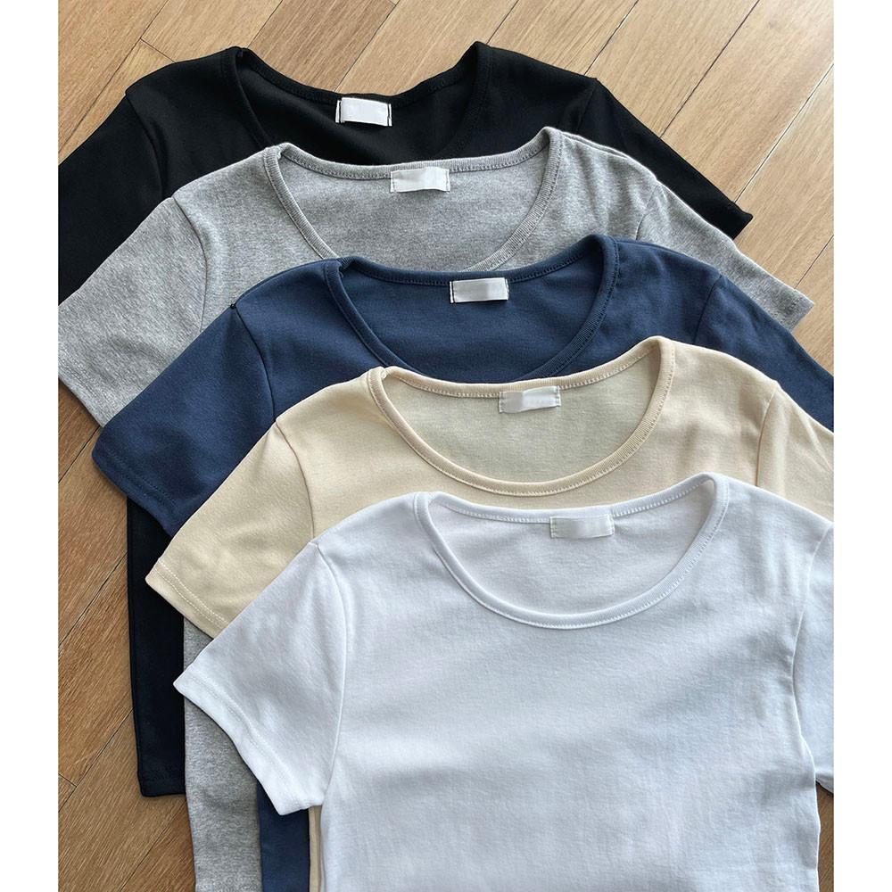 oliver cotton half T 올리버 코튼 유넥 반팔티 (5color)