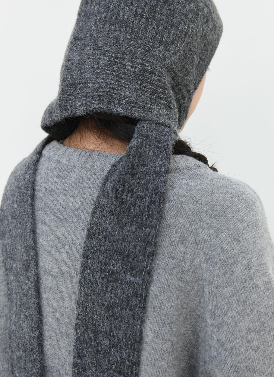 25FW HOOD SCARF / CHARCOAL