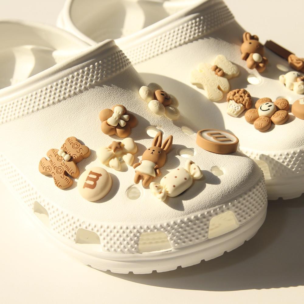 가을담은 스마일꽃 지비츠 크록스 파츠 단품 쿠키 토끼 곰돌이 지비츠