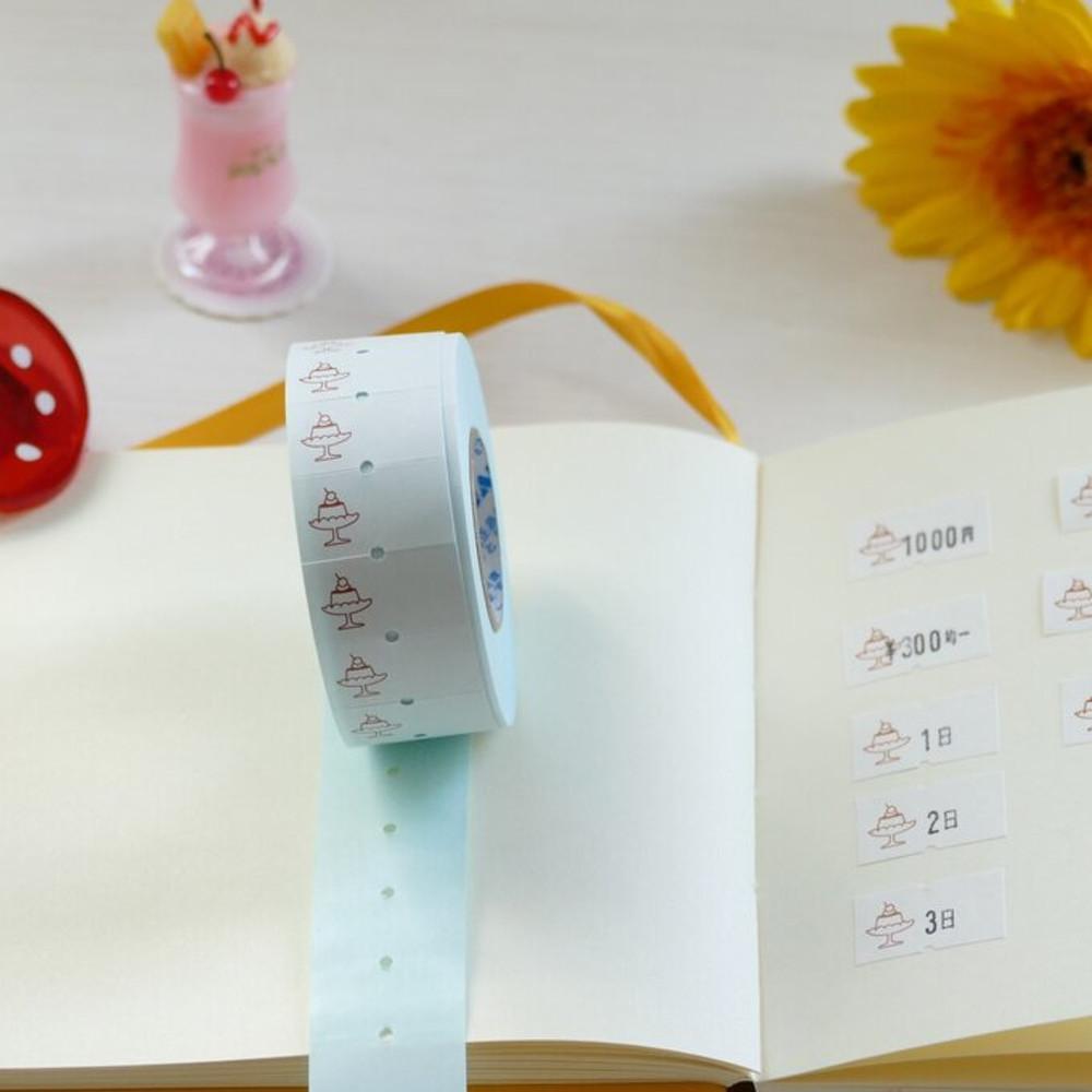 【일본레트로감성】 푸딩 롤라벨 라벨스티커