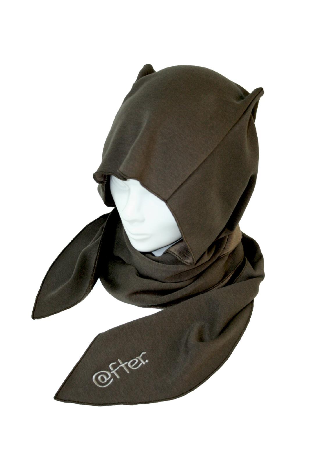 AFTER FUR HOOD MUFFLER (BROWN)