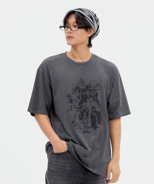 [헌터X헌터] 반팔 티셔츠(CHARCOAL)_SPRLF49U03