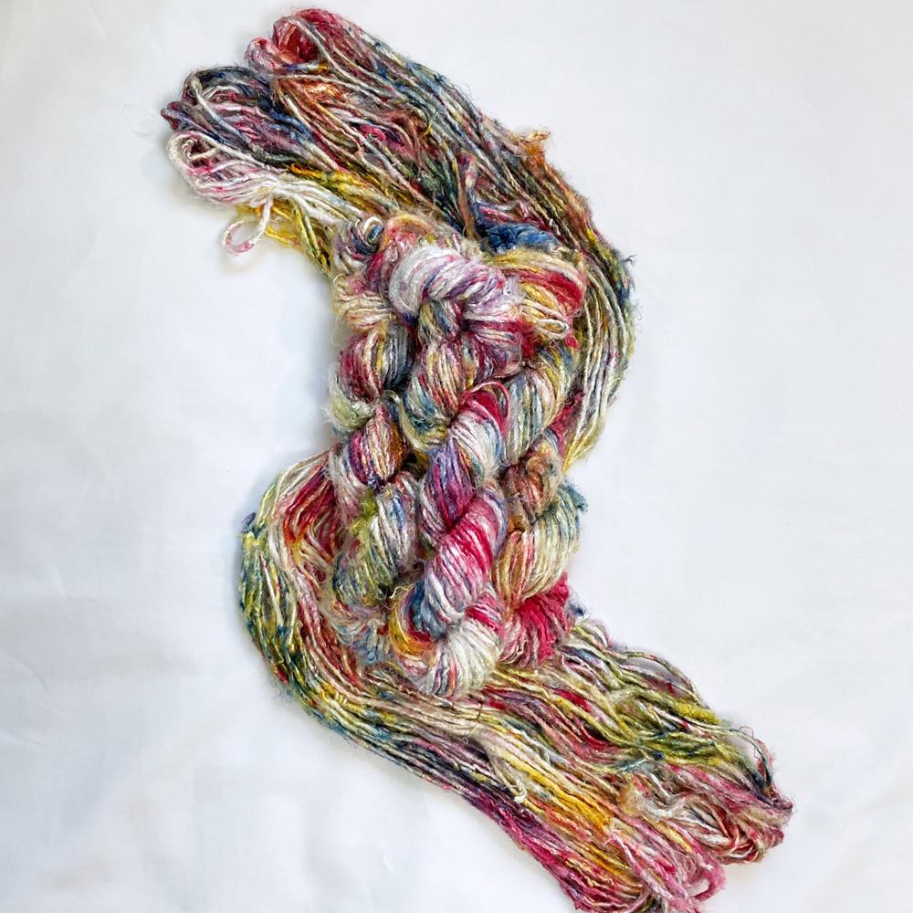 비건 리사이클얀 바나나실크얀 ‘치어풀 데이즈(Cheerful days)’ Recycled Banana Silk 코바늘실 위빙실