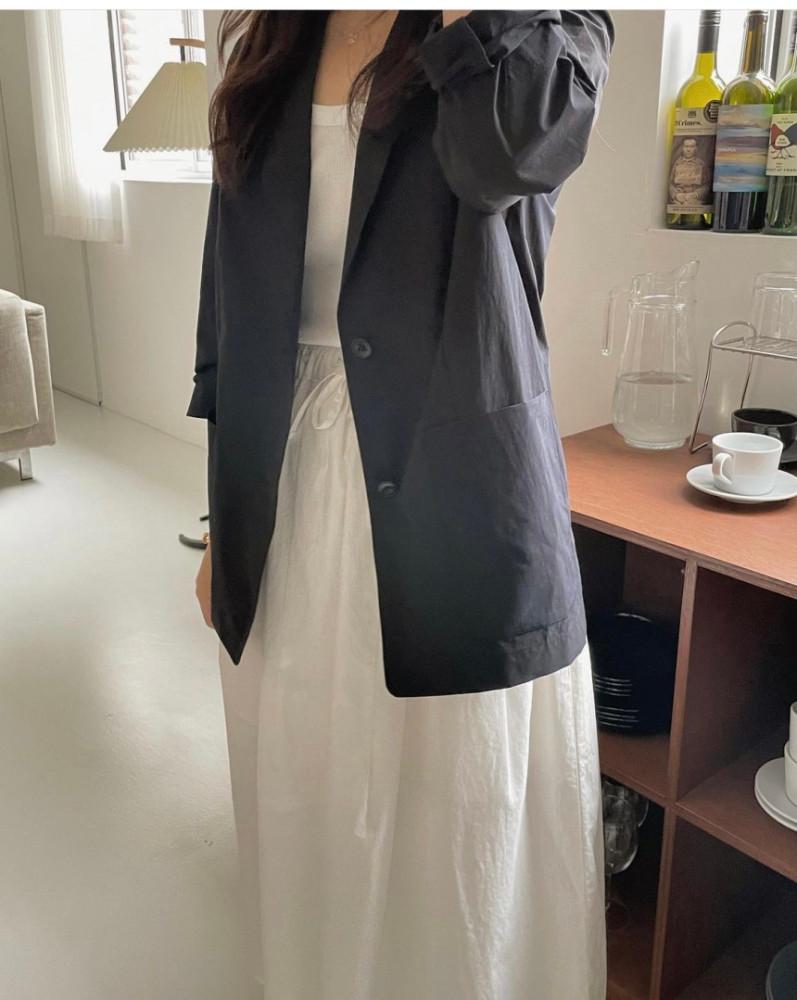 (블랙 마지막장 세일/당일)르웬 텍스쳐 포켓 자켓