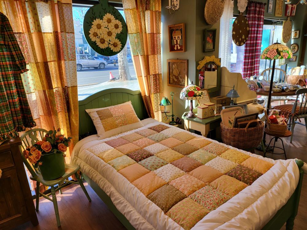 핸드메이드 로라 패치 싱글 10온스 컴포터 차렵이불 베개