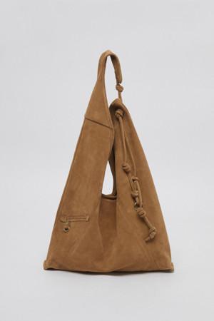 [EXCLUSIVE] Knotted layer bag(Suede caramel)