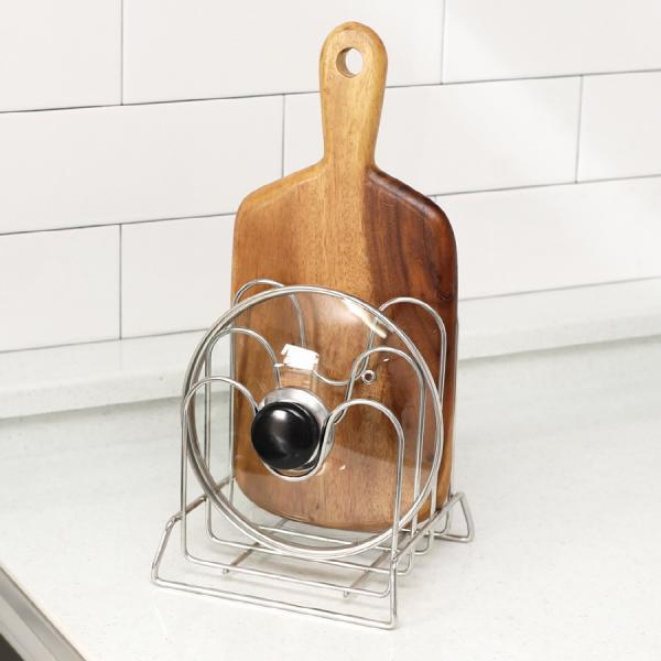 냄비뚜껑 거치대 주방 수납선반 스텐 정리용품 도마걸이