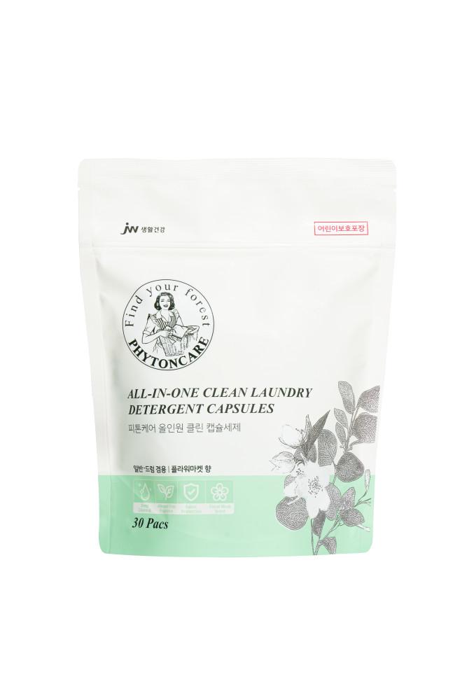 JW생활건강 피톤케어 올인원 액체 캡슐세제 세탁세제 섬유유연제 30개입