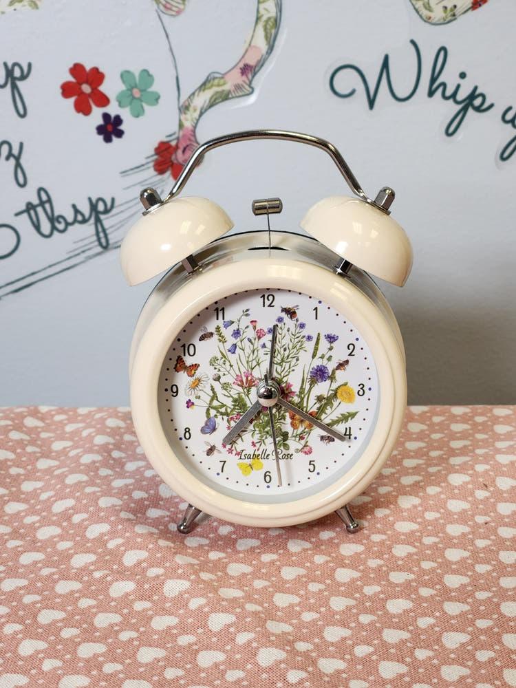 유럽 이사벨 로즈 메도우 레트로 무소음 알람시계