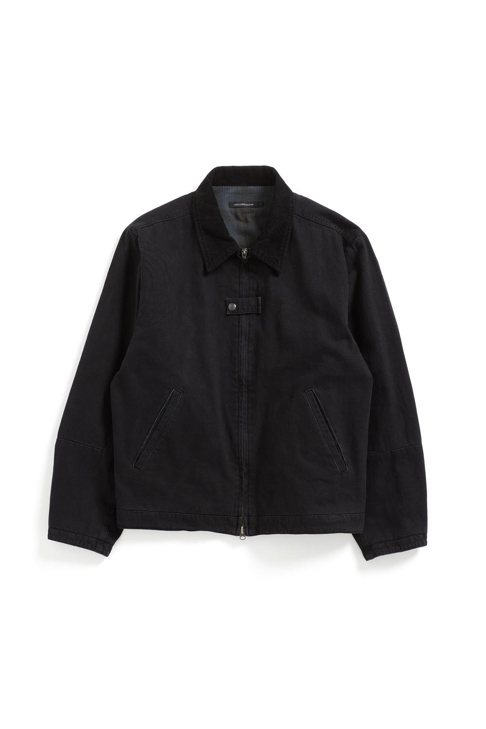 Denim Work Jacket Dyed Black