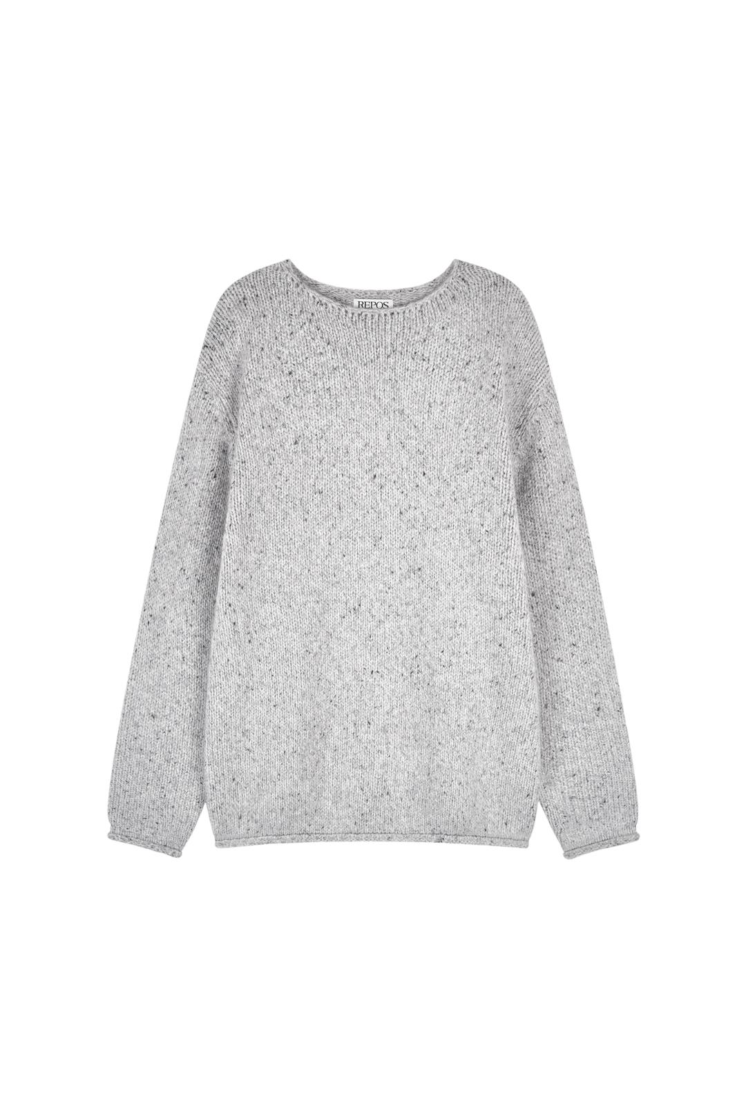 MOHAIR CREW NECK KNIT (LIGHT GREY)
