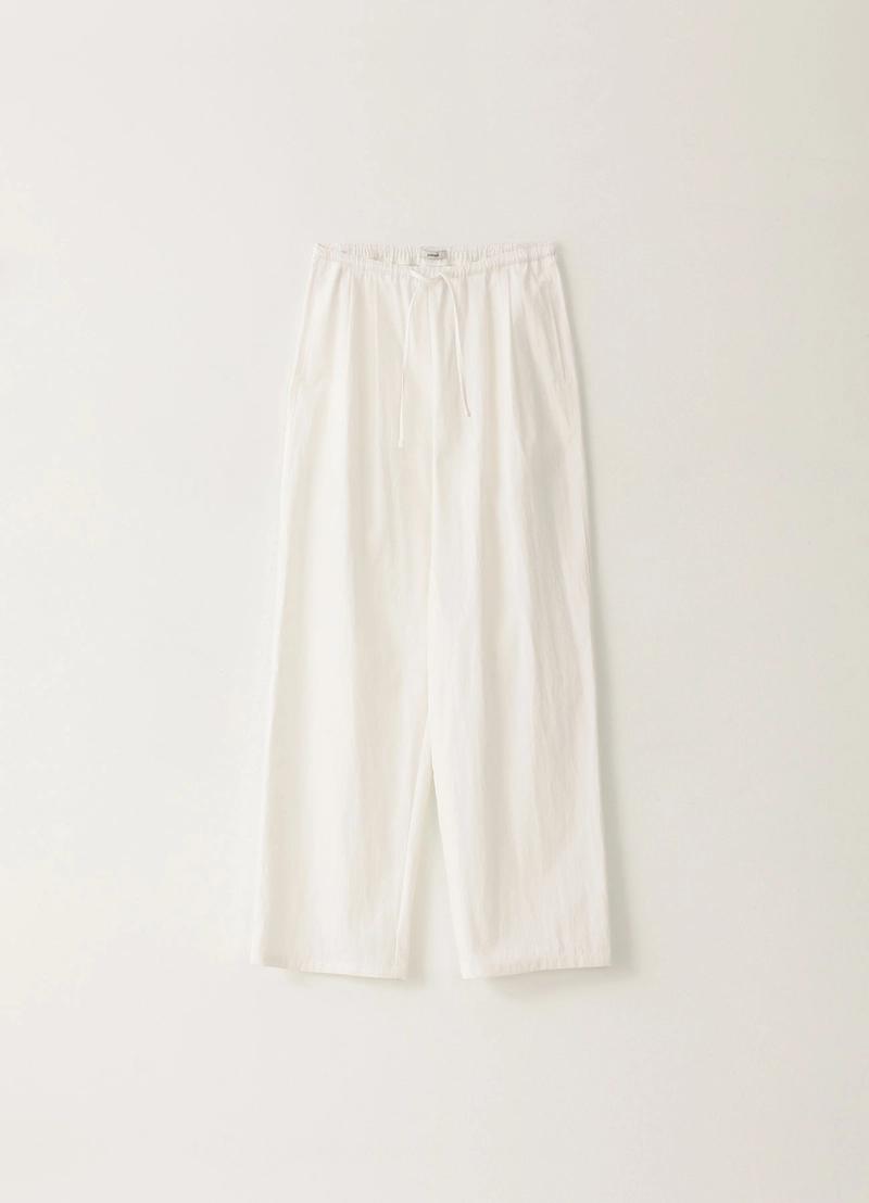 pebblem - Suri Pick / 4TH / Cotton String Pants - White (7월 말 순차배송)