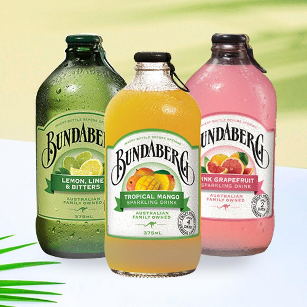 분다버그 3가지맛 망고 레몬라임비터 핑크자몽 혼합 375ml x 12