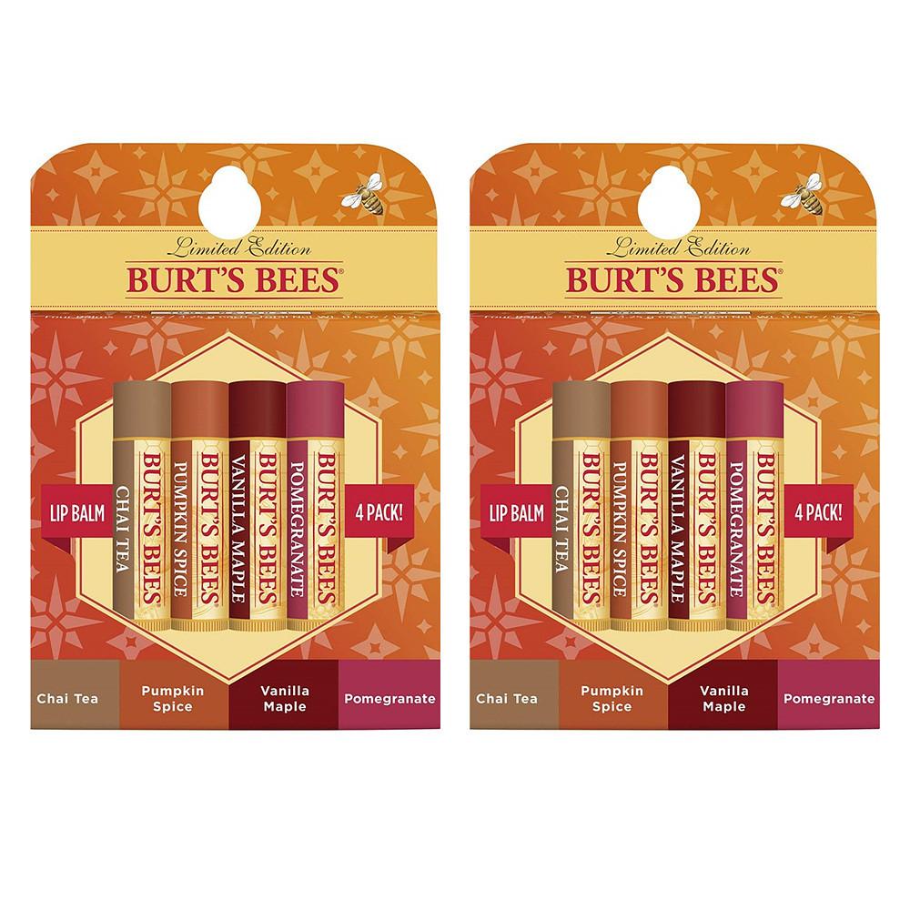 Burt's Bees Lip Balm Chai Tea Pumpkin Spice Vanilla Maple Pomegranate 버츠비 가을 립밤 4.25g 8개